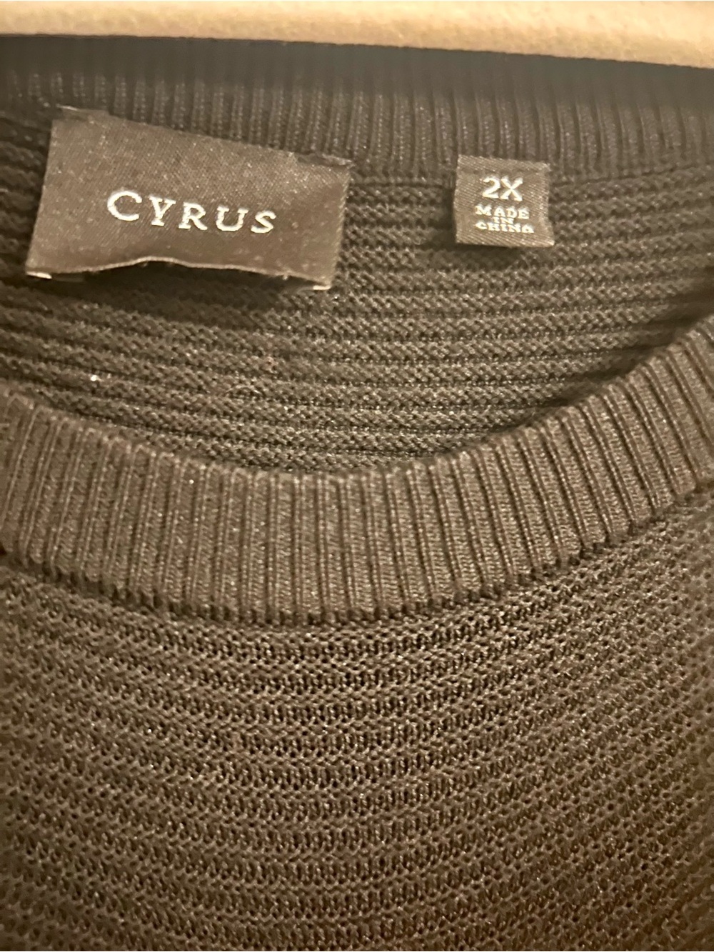 Cyrus Black Crewneck Knit Sweater - Picture 2 of 2